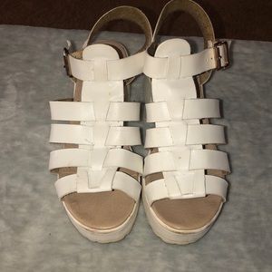 White Fisherman’s Platform Sandals
